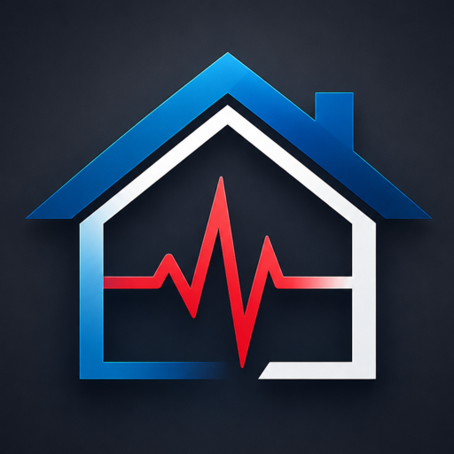 MedPros home and heartbeat logo